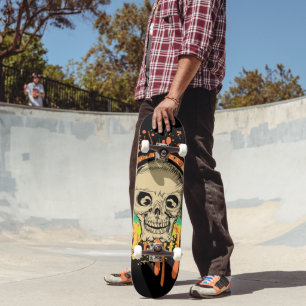 Splatted Skull Skateboard