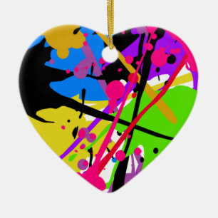Splatter art Graffiti power Keramik Ornament
