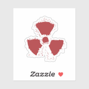 Splatter Radioactive Warning Symbol Aufkleber