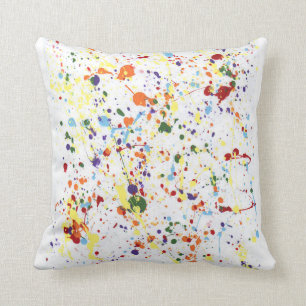 "Splattered Farbe " Kissen