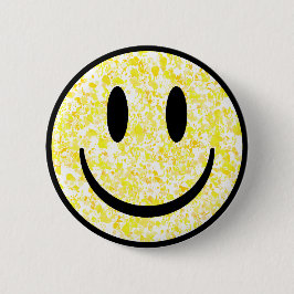 Splattered Smile Face Button