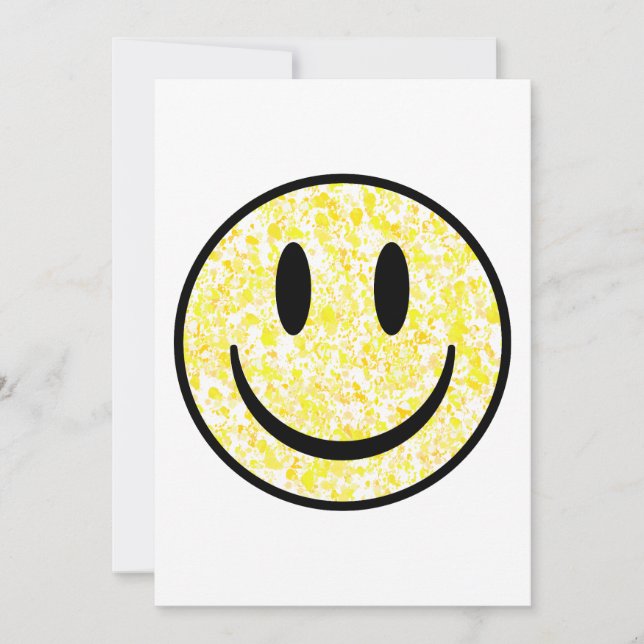 Splattered Smile Face Feiertagskarte (Vorderseite)