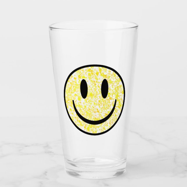 Splattered Smile Face Glas (Vorderseite)