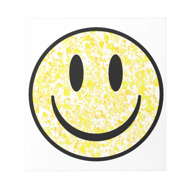 Splattered Smile Face Notizblock (Vorderseite)
