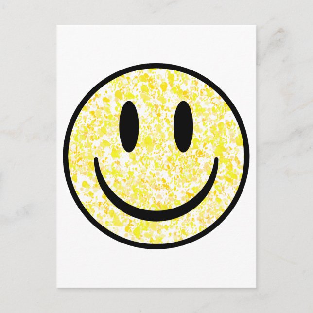 Splattered Smile Face Postkarte (Vorderseite)