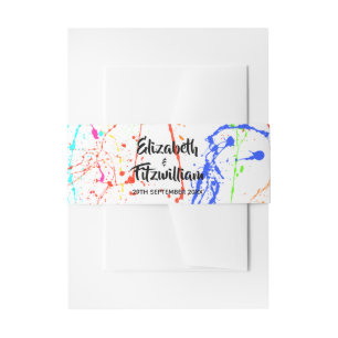 Splattered Wedding Einladungs-Band Einladungsbanderole