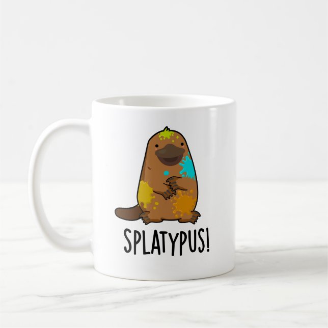 Splatypus Funny Animal Platypus Pub Kaffeetasse (Links)