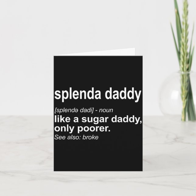 Splenda-Vati Lustige Vati-Definition  Karte (Vorderseite)