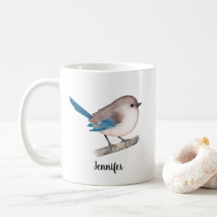 Splendid Fairy Wren Bird auf der Zweigstelle Kaffeetasse