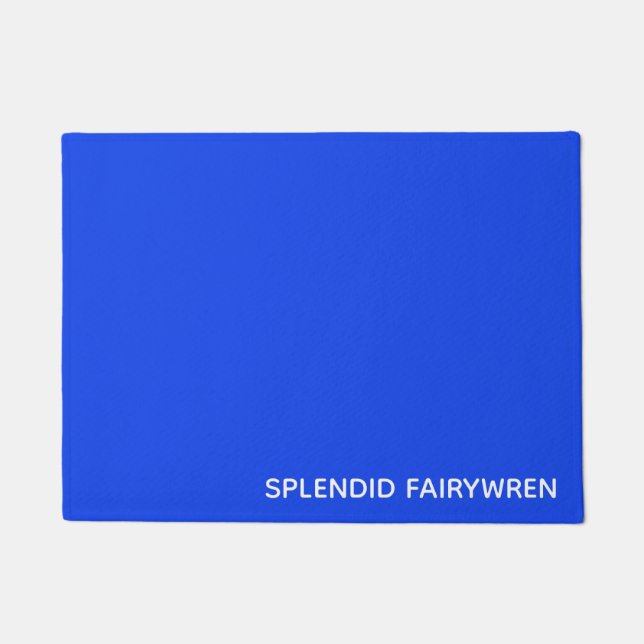 Splendid Fairywren Blue Color Name Fußmatte (Vorderseite)