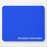 Splendid Fairywren Blue Color Name Mousepad<br><div class="desc">Das Splendid Fairywren ist ein kleiner australischer Vogel mit leuchtend blauem Absturz.</div>