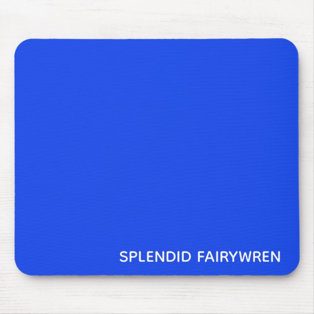 Splendid Fairywren Blue Color Name Mousepad (Vorne)