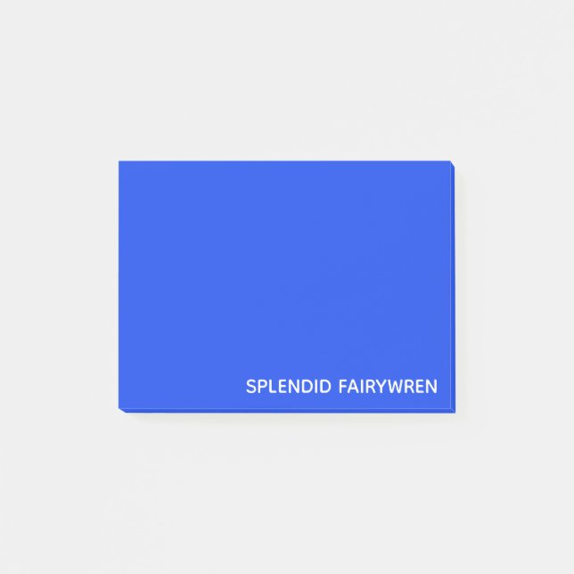 Splendid Fairywren Blue Color Name Post-it Klebezettel (Vorderseite)