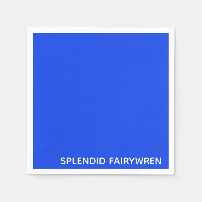 Splendid Fairywren Blue Color Name Serviette (Vorderseite)