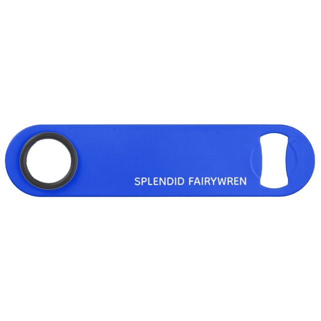 Splendid Fairywren Blue Color Name Speed Flaschenöffner (Vorderseite (Horizontal))