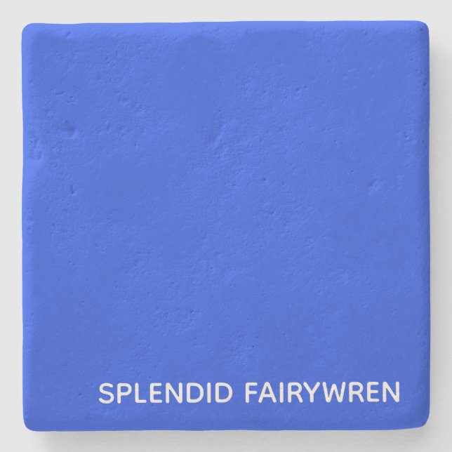 Splendid Fairywren Blue Color Name Steinuntersetzer (Vorderseite)