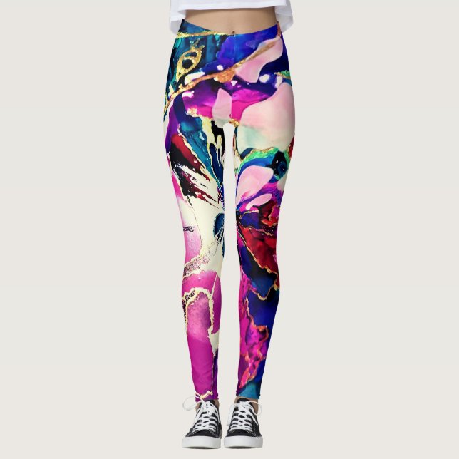 SplendidLee - Abstrakte Lava Lamp Leggings (Vorderseite)