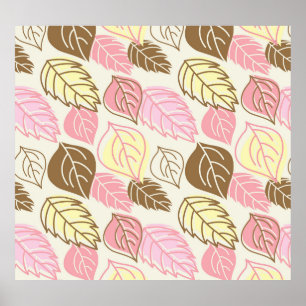 Splendor im Herbst: Nahtloses Muster Poster