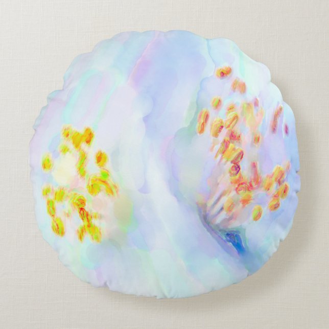 Splendor in Bloom II Rundes Kissen (Vorderseite)