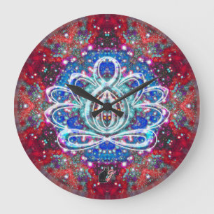 Splendorous Zen Lotus Clock Große Wanduhr