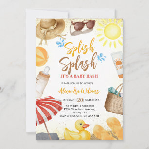 Splish Splash Baby Shower Einladung