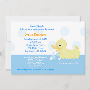 Splish Splash Duck Baby Shower Einladung 12x18