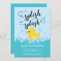 Splish Splash Duck Birthday Einladung