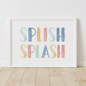 Splish Splash farbenfrohe Kid Badezimmer Dekoratio Poster