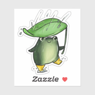 Splish Splash Frosch Aufkleber
