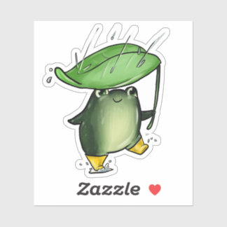 Splish Splash Frosch Aufkleber