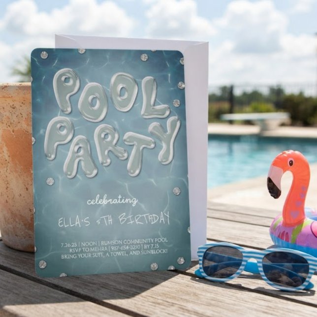 Splish Splash Geburtstagsfeier Poolparty Einladung (Von Creator hochgeladen)