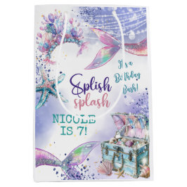 Splish splash magische Meerjungfrau Geburtstagsbas Mittlere Geschenktüte
