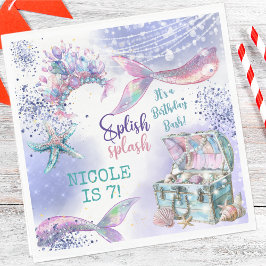 Splish splash magische Meerjungfrau Geburtstagsbas Serviette