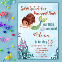 Splish Splash Mermaid Bash Brown jedes Alter Gebur
