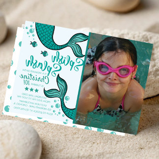 Splish Splash Mermaid Birthday Bash Einladung