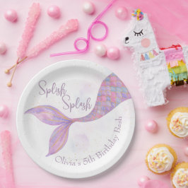 Splish Splash Mermaid Birthday Paper Teller
