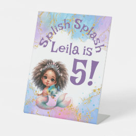 Splish Splash Mermaid Party Pedestal Zeichen Sockelschild
