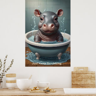 Splish Splash Niedliche lustige Poster mit Zitaten