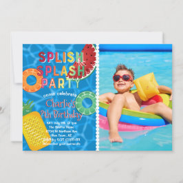 Splish Splash Party l Pool Birthday l Summer Fruch Einladung