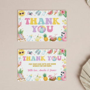 Splish Splash Pool-Baby-Shower-Dankeskarten Karte