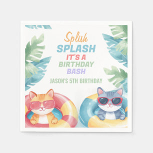 Splish Splash Pool Party Geburtstag Serviette