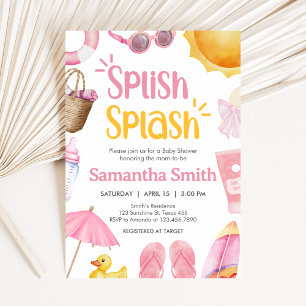 Splish Splash Sommer-Baby-Party Einladung