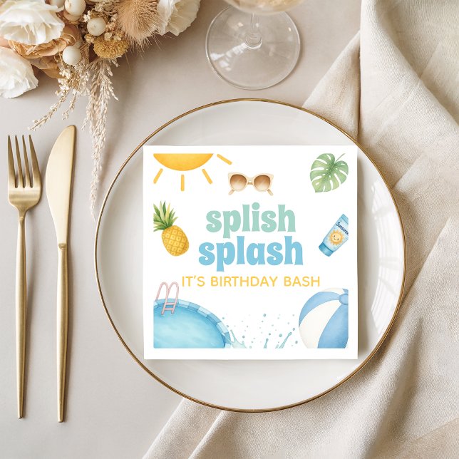 Splish Splash Sommer Geburtstag Servietten (Von Creator hochgeladen)