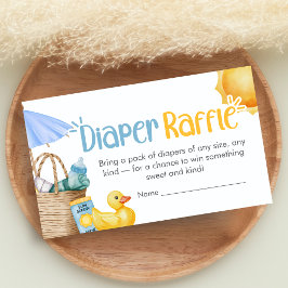 Splish Splash Summer Baby Shower Diaper Raffle Begleitkarte