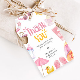 Splish Splash Summer Baby Shower Favor Tags Geschenkanhänger