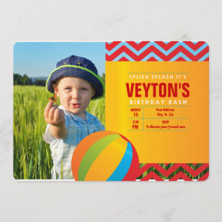 Splish Spritzen eine Geburtstags-Schlag-Einladung Einladung