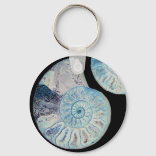 Split Ammonite Keyring Schlüsselanhänger