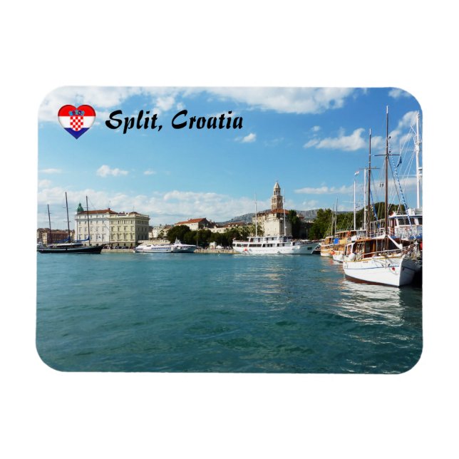 Split city port - Dalmatien, Kroatien Magnet (Horizontal)