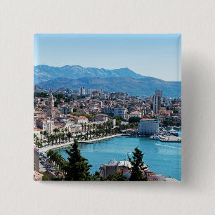 Split City Seafront aerial view, Dalmatien, Kroati Button