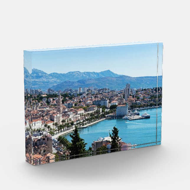 Split City Seafront aerial view, Dalmatien, Kroati Fotoblock (Links)